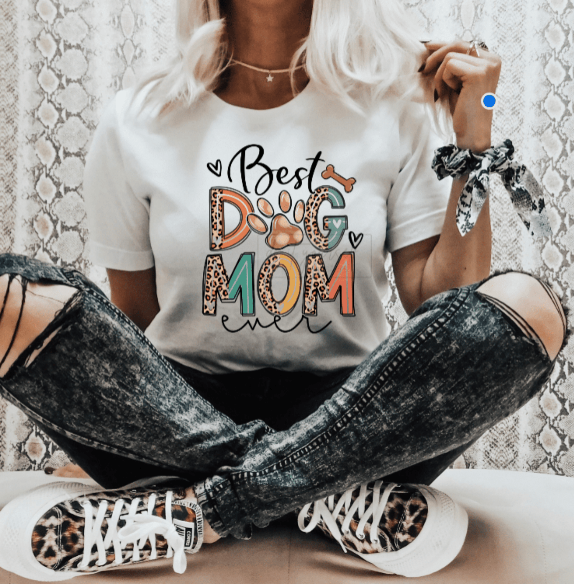 RTS BEST DOG MOM DTF DIRECT TO FILM transfers ADULT 10X11.5 - Do it yourself Transfers