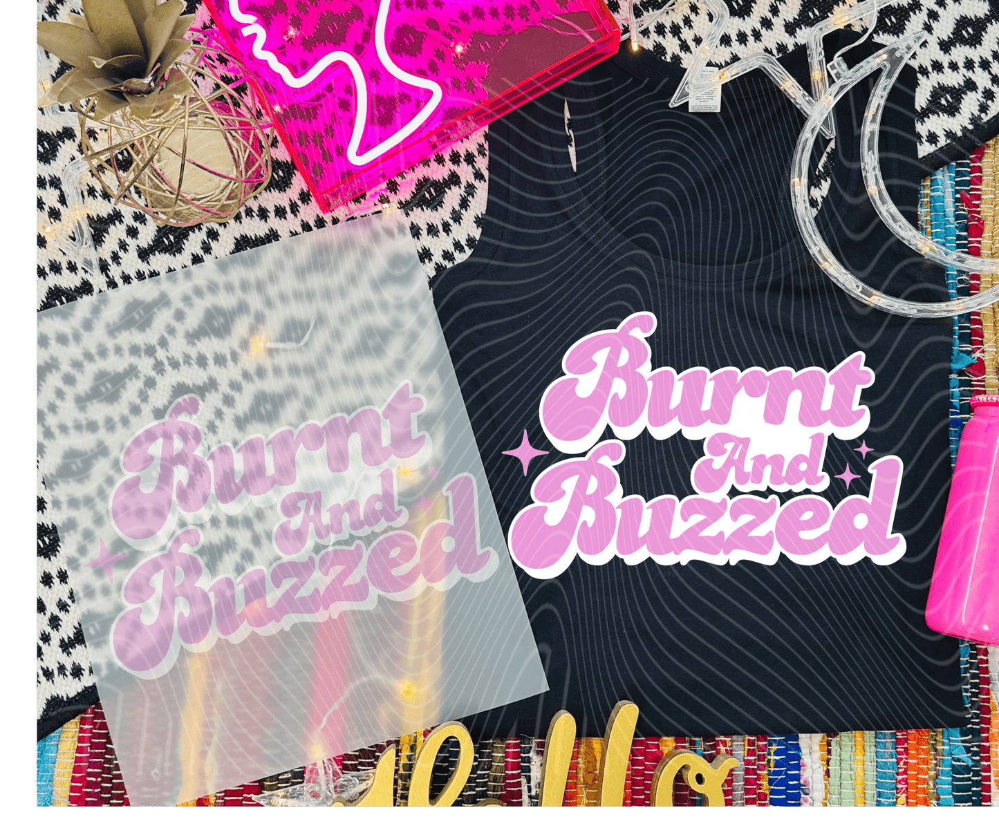 RTS BURNT AND BUZZED DTF DIRECT TO FILM transfers ADULT 9X12 - Do it yourself Transfers