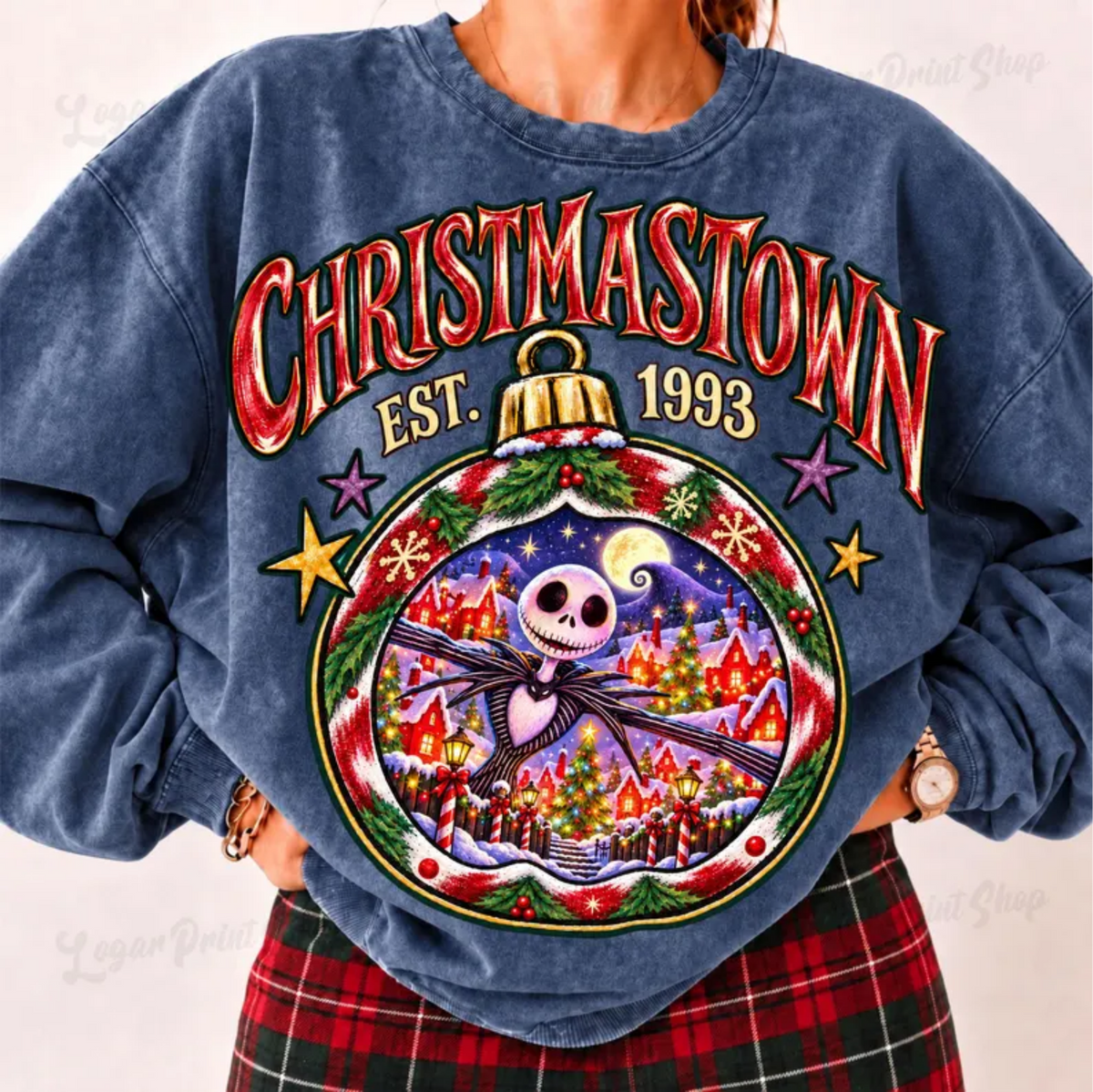 RTS CHRISTMASTOWN JACK DTF DIRECT TO FILM transfers ADULT 10.5X11.5 - Do it yourself Transfers