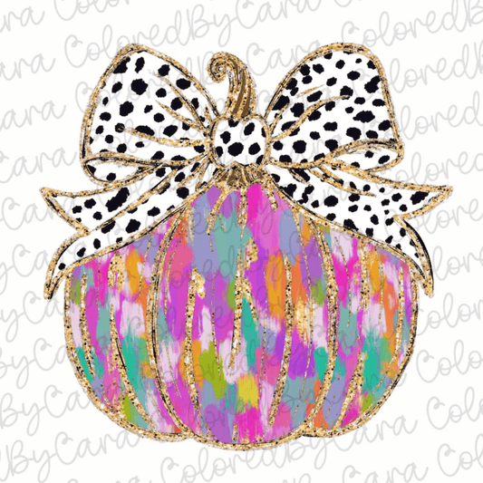 RTS Colorful Coquette gold glitter pumpkin BREATHABLE CLEAR FILM SCREEN PRINT TRANSFER ADULT 10X12 - Do it yourself Transfers