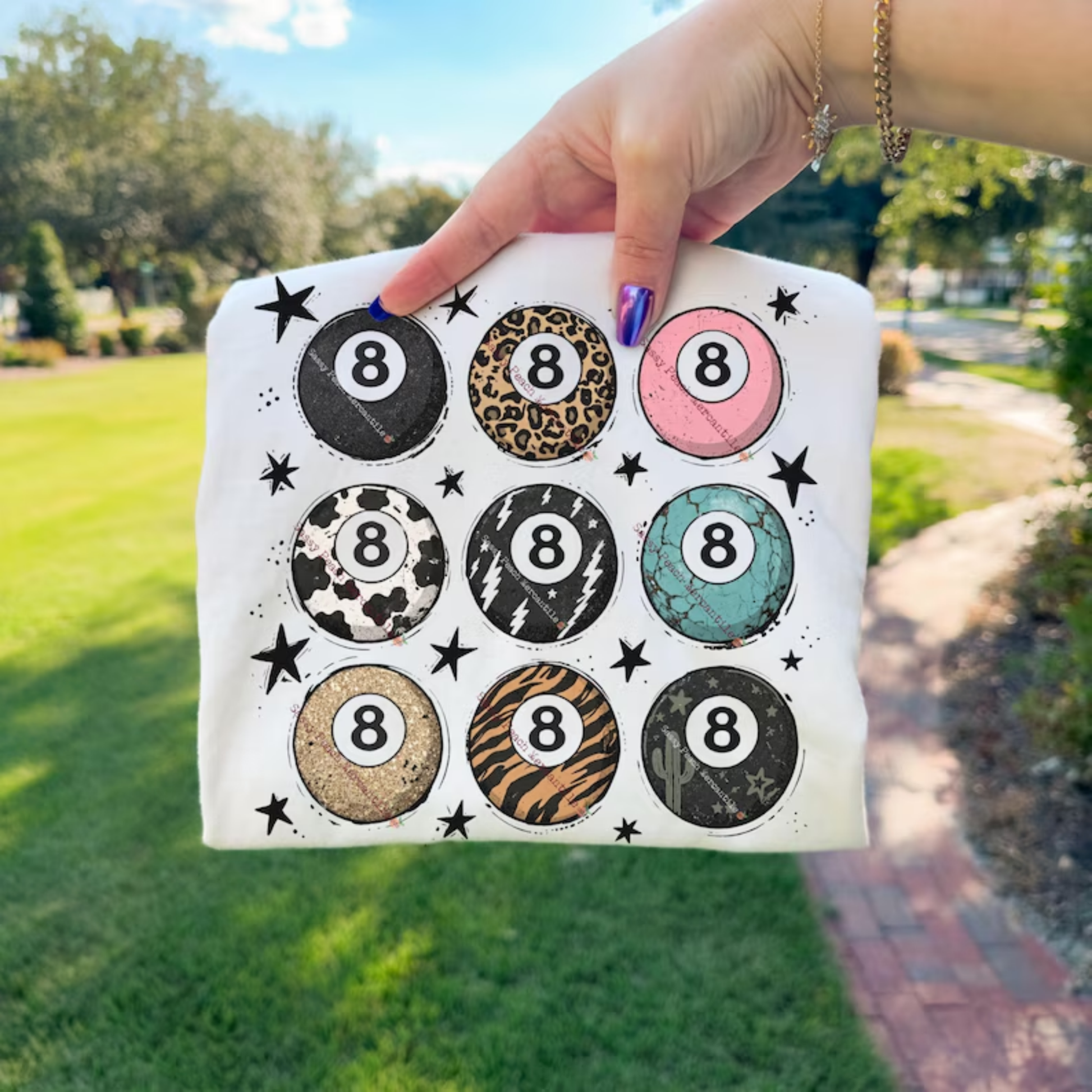 RTS EIGHT BALL 8'S DTF DIRECT TO FILM transfers ADULT 10X11.5 - Do it yourself Transfers