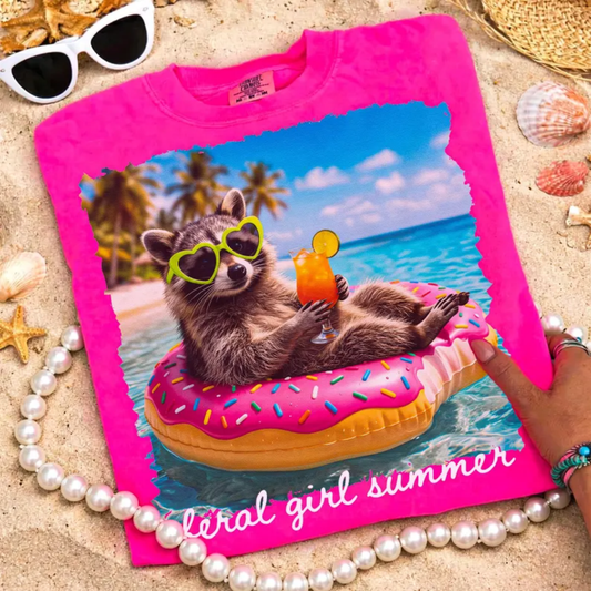 RTS FERAL GIRL SUMMER DTF DIRECT TO FILM transfers ADULT 10X11.5 - Do it yourself Transfers