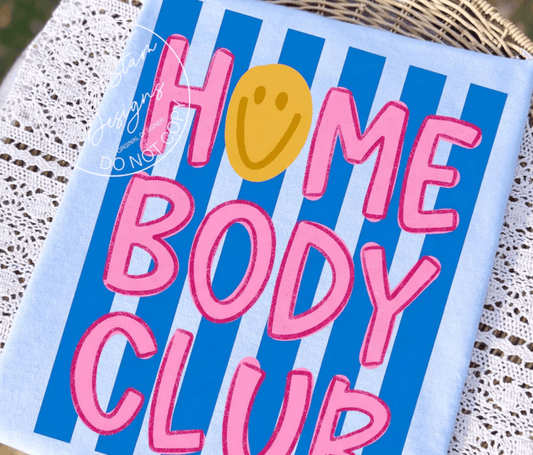 RTS HOMEBODY PINK BLUE STRIPES DTF DIRECT TO FILM transfers ADULT 10X11.5 - Do it yourself Transfers