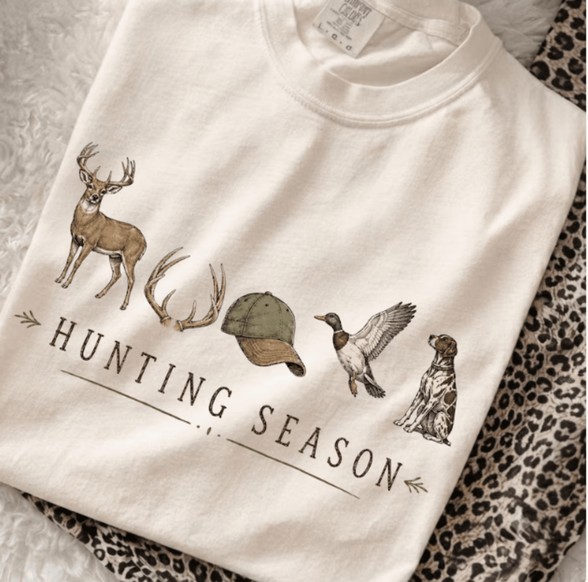 RTS HUNTING SEASON DEER HAT DUCK DOG DTF DIRECT TO FILM transfers ADULT 9X11.5 - Do it yourself Transfers
