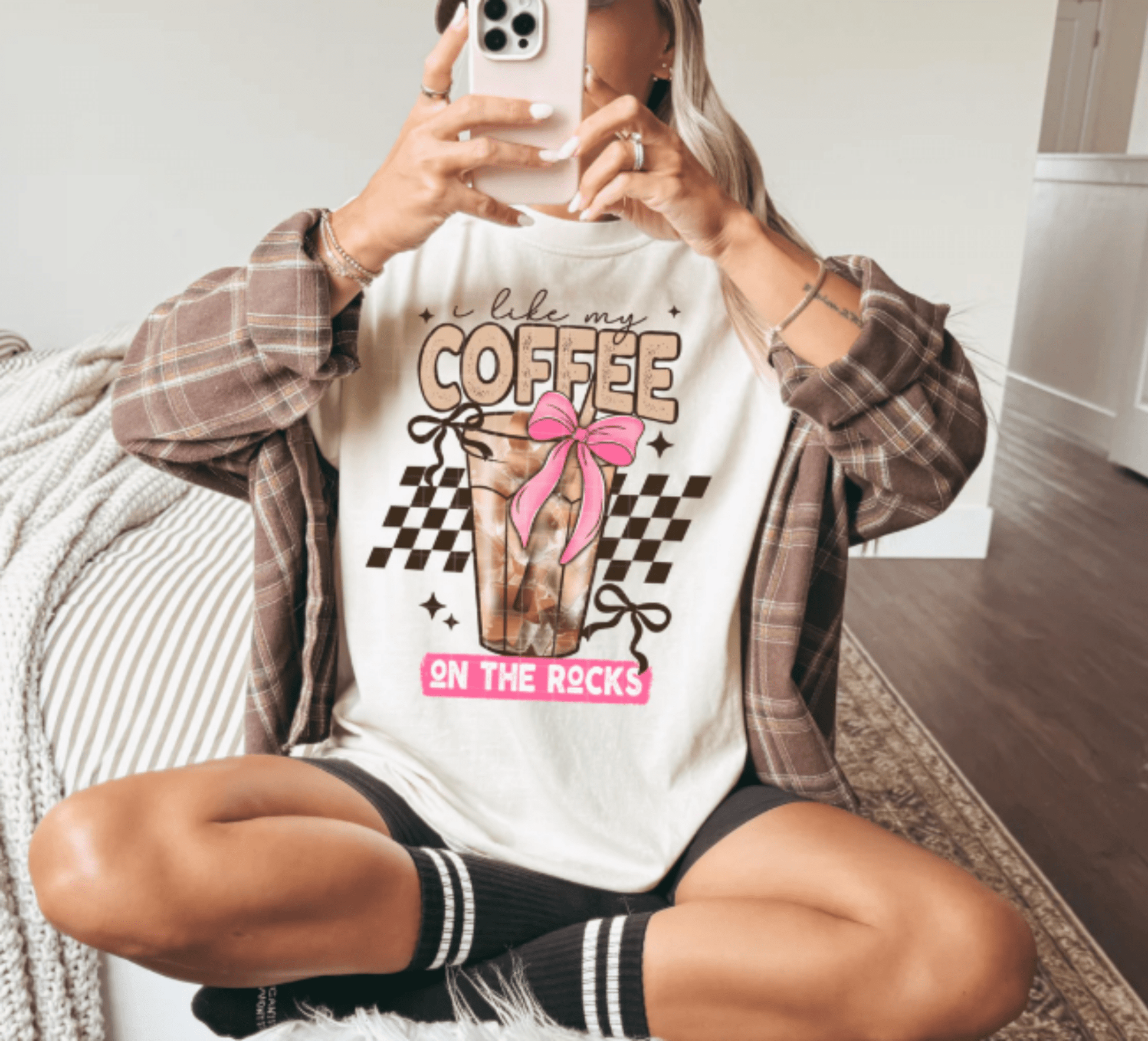 RTS I LIKE MY COFFEE ON THE ROCKS DTF DIRECT TO FILM transfers ADULT 10X11.5 - Do it yourself Transfers