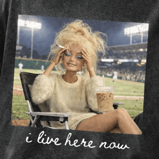 RTS I LIVE HERE NOW SPORTS BASEBALL DTF DIRECT TO FILM transfers ADULT 10X11.5 - Do it yourself Transfers