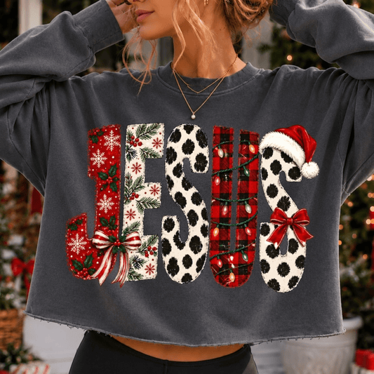 RTS JESUS CHRISTMAS HAT DTF DIRECT TO FILM transfers ADULT 10.5X11.5 - Do it yourself Transfers