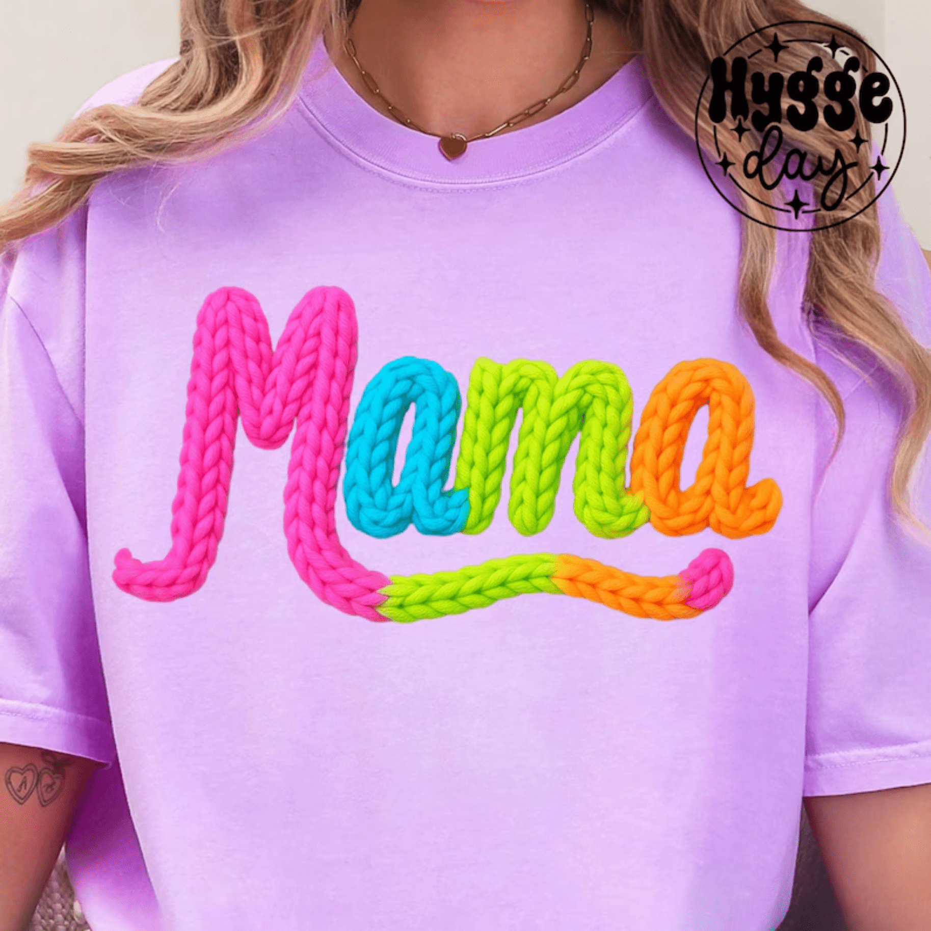 RTS MAMA NEON YARN FAUX DTF DIRECT TO FILM transfers ADULT 8X12 - Do it yourself Transfers