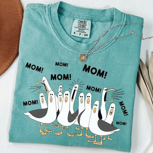 RTS MOM MOM MOM BIRDS SEAGULLS DTF DIRECT TO FILM transfers ADULT 10X11.5 - Do it yourself Transfers