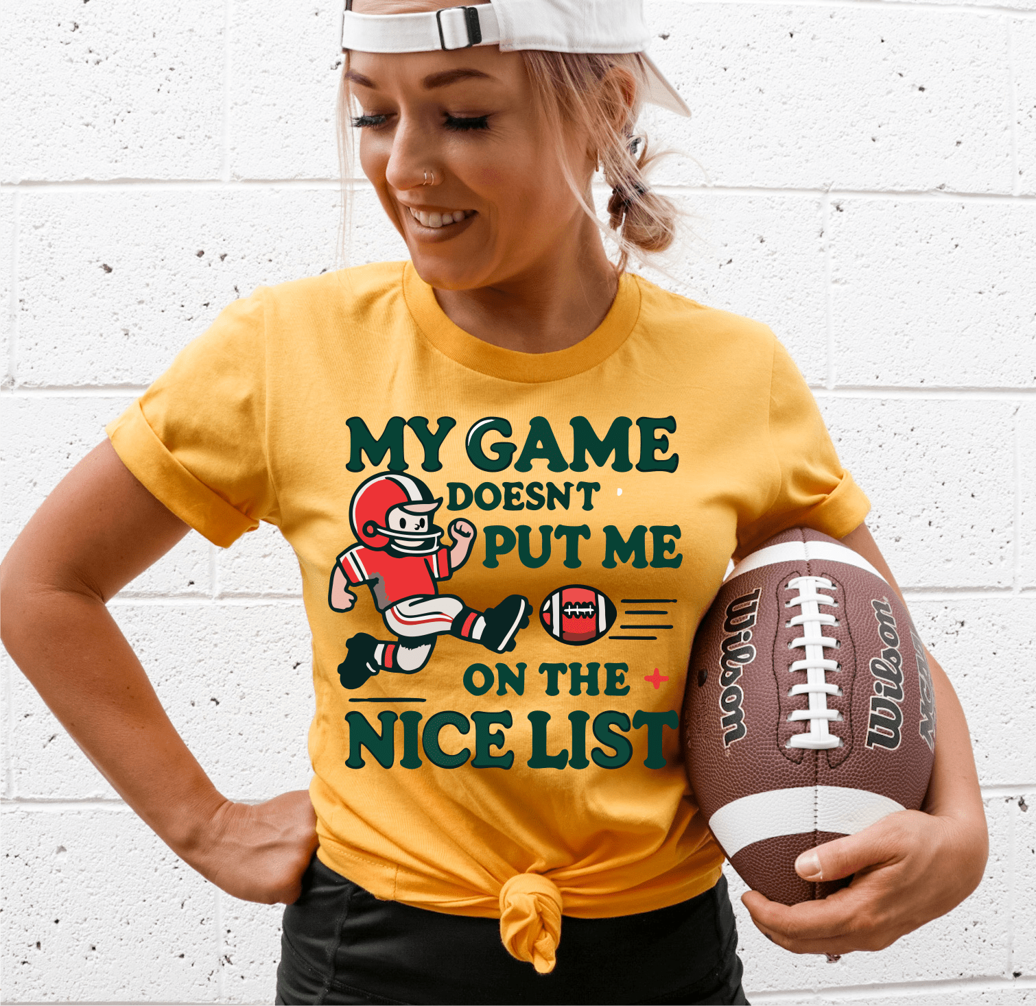 RTS My Game doesn't put me on the nice list Football DTF DIRECT TO FILM transfers size ADULT 9X12 22 - H - Do it yourself Transfers