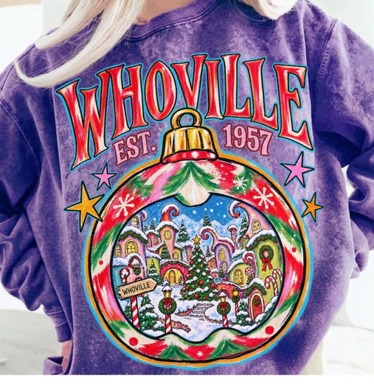 RTS WHOVILLE EST 1957 DTF DIRECT TO FILM transfers ADULT 10.5X11.5 - Do it yourself Transfers