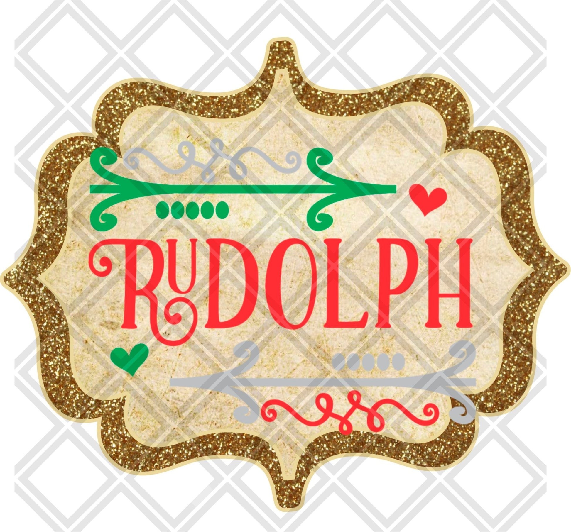 RUDOLPH ARROWS FRAME png Digital Download Instand Download - Do it yourself Transfers