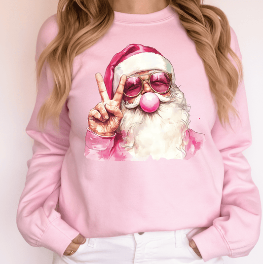 SANTA bubble gum Christmas DTF size ADULT DTF TRANSFER PRINT TO ORDER - Do it yourself Transfers