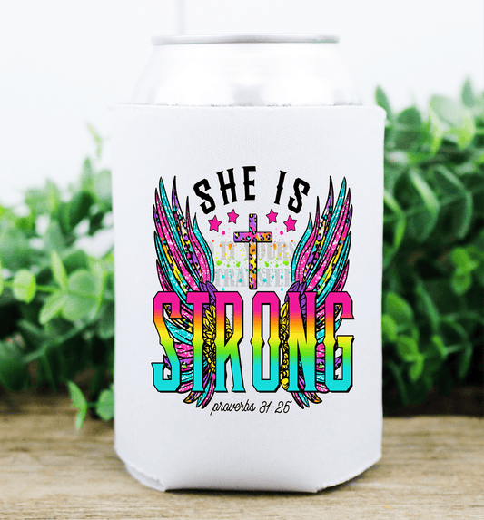 She is STRONG Proverbs 31 25 wings / size DTF TRANSFERPRINT TO ORDER - Do it yourself Transfers