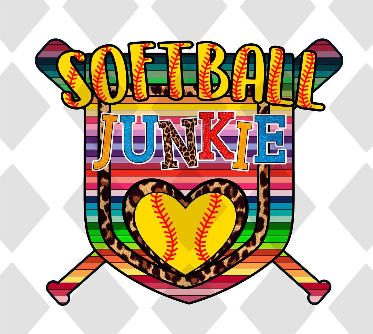 SOFTBALL JUNKIE png Digital Download Instand Download - Do it yourself Transfers