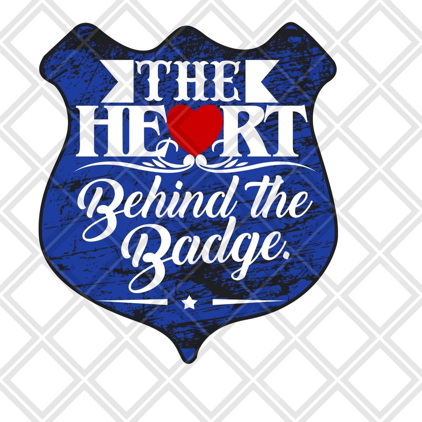 The heart behind the Badge DTF TRANSFERPRINT TO ORDER - Do it yourself Transfers