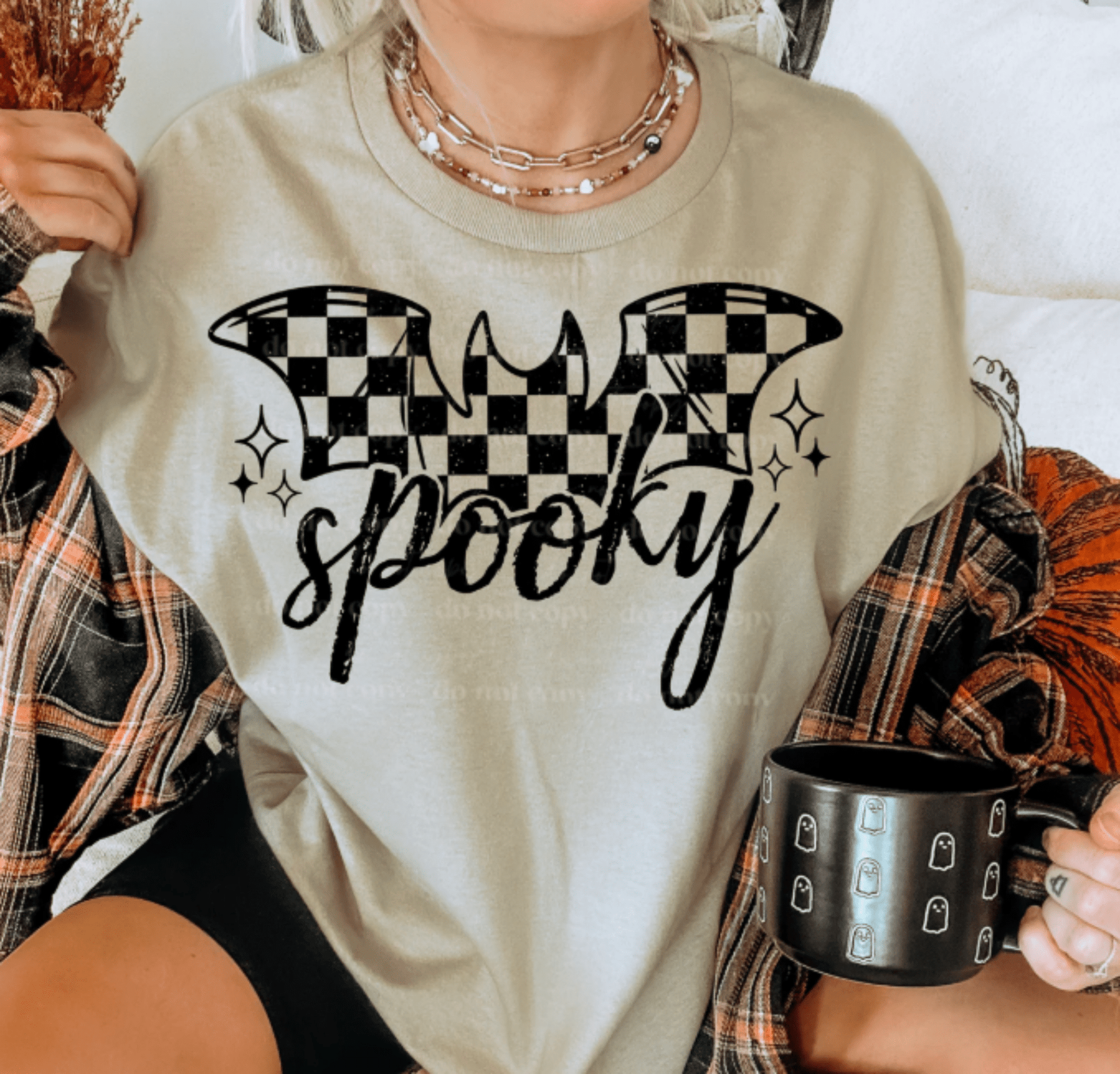 TRANSFER TUESDAY JUNE 24TH SPOOKY CHECKER BAT HALLOWEEN SINGLE COLOR BLACK Screen Print transfers size ADULT 9X12 - Do it yourself Transfers