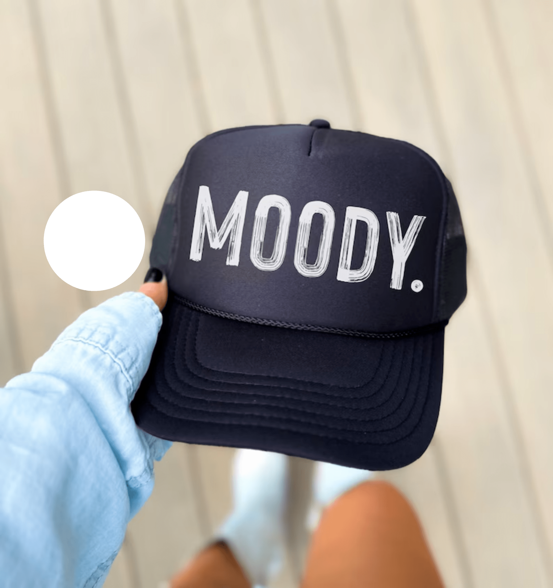 TRANSFER TUESDAY MOODY HAT SINGLE COLOR WHITE DTF DIRECT TO FILM transfers HAT SIZE - Do it yourself Transfers