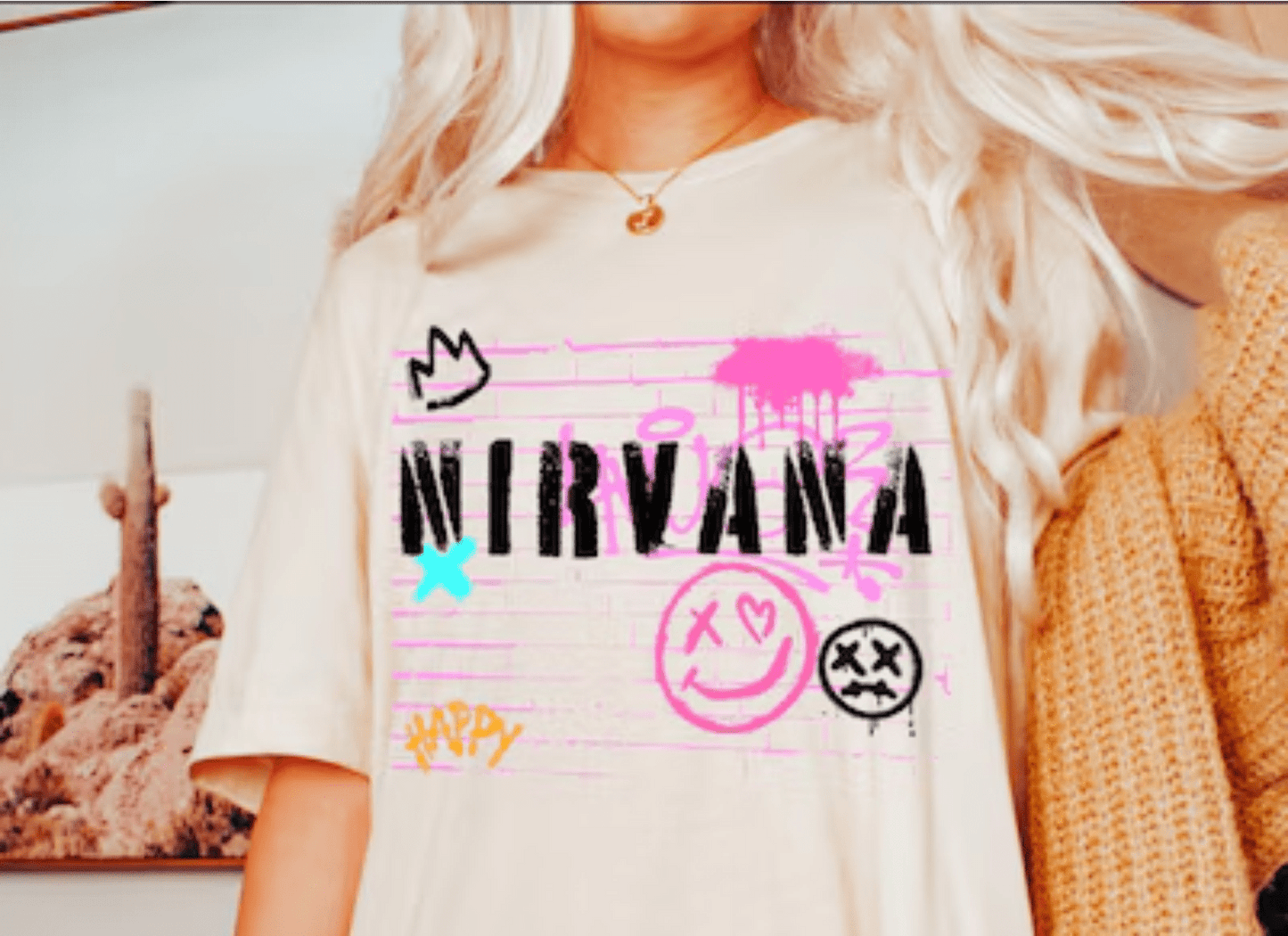 TRANSFER TUESDAY NIR V AN A SMILE HAPPY DTF DIRECT TO FILM transfers ADULT 9X12 - Do it yourself Transfers