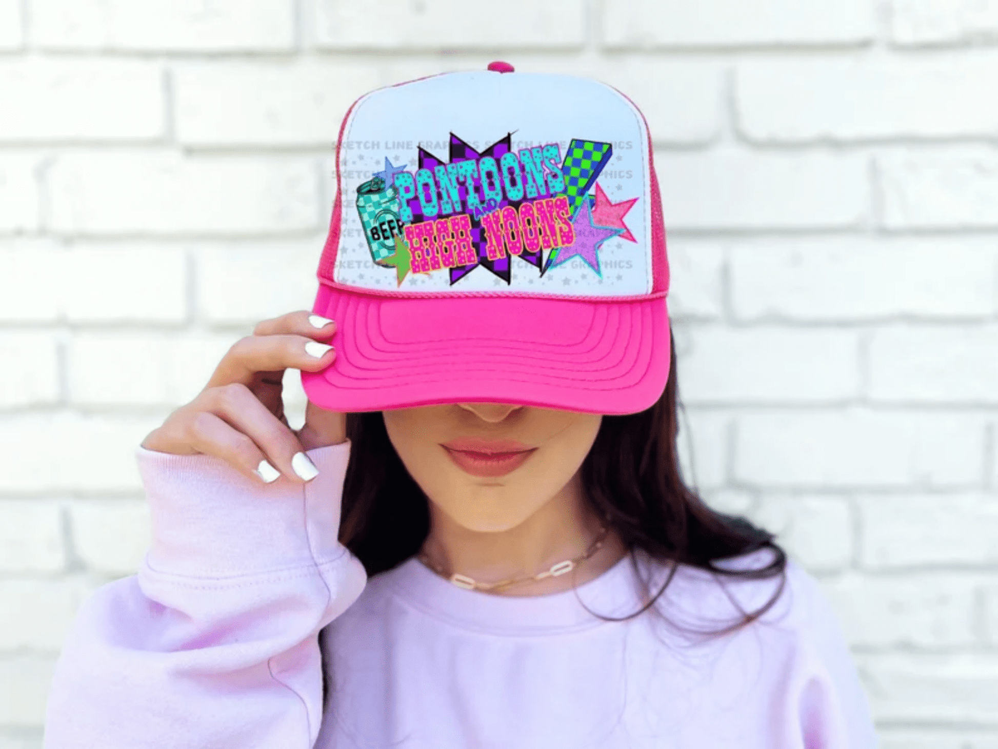 TRANSFER TUESDAY PONTOONS HIGH NOONS STARS DTF DIRECT TO FILM transfers HAT - Do it yourself Transfers