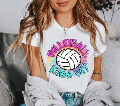 Volleyball kinda day sports size ADULT DTF TRANSFERPRINT TO ORDER - Do it yourself Transfers