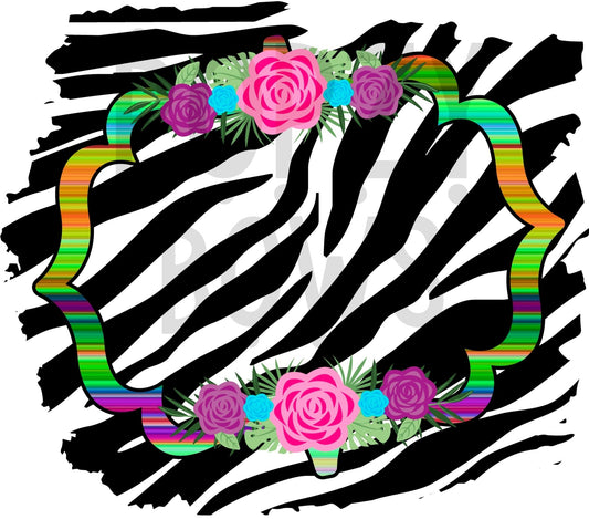 ZEBRA FRAME png Digital Download Instand Download - Do it yourself Transfers