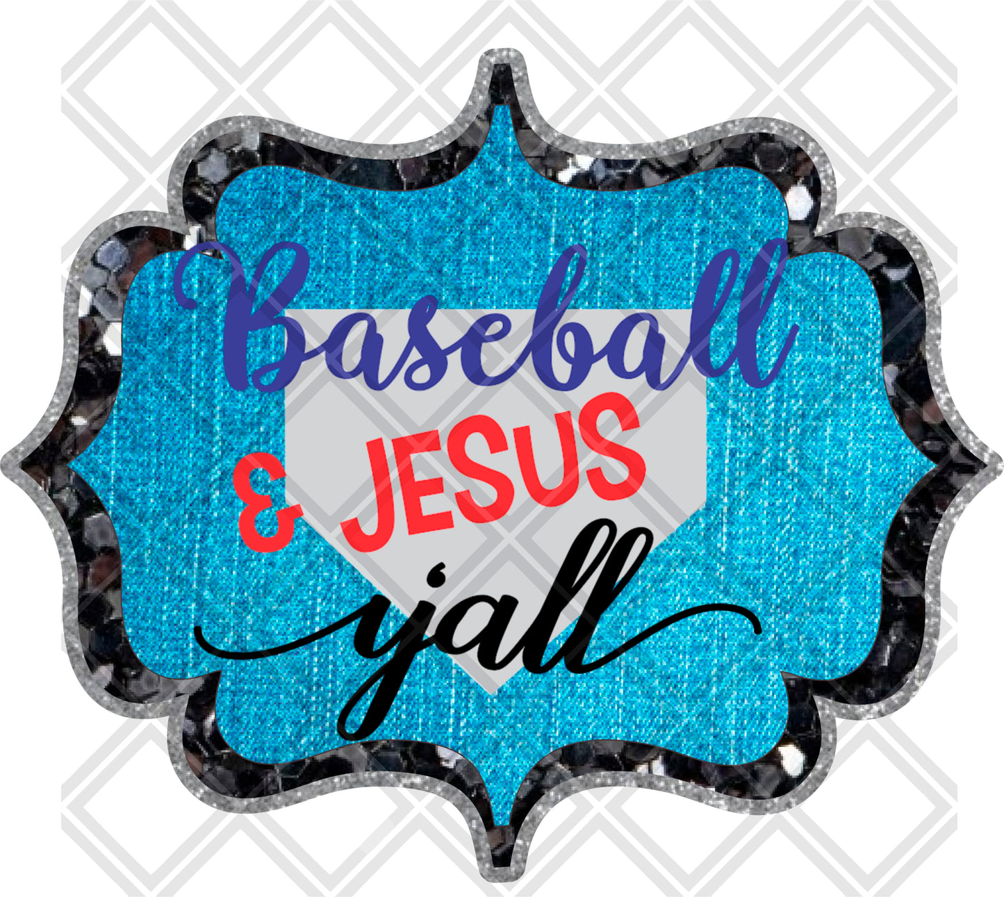 BASEBALL AND JESUS YALL BASEBALL png Digital Download Instand Download