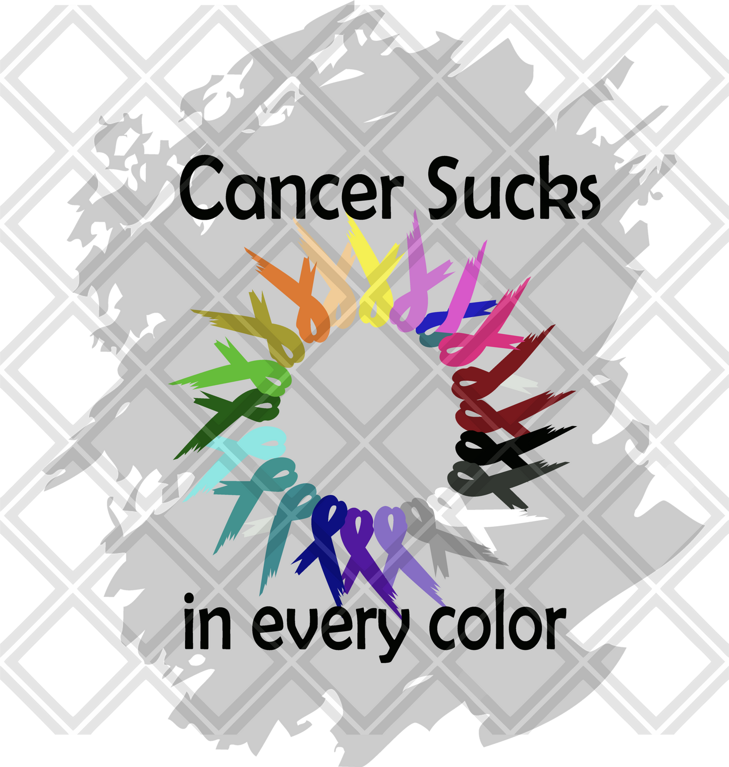CANCER SUCKS IN EVERY COLOR FRAME Digital Download Instand Download