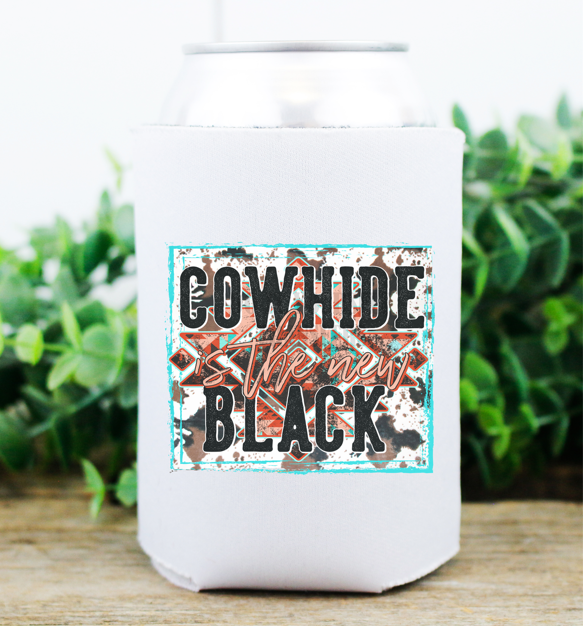 Cowhide is the new black frame  / size  DTF TRANSFERPRINT TO ORDER