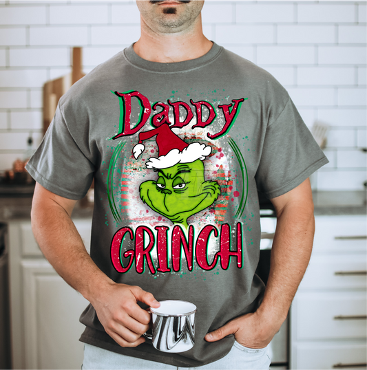 Daddy GREEN MAN Christmas  size  DTF TRANSFERPRINT TO ORDER