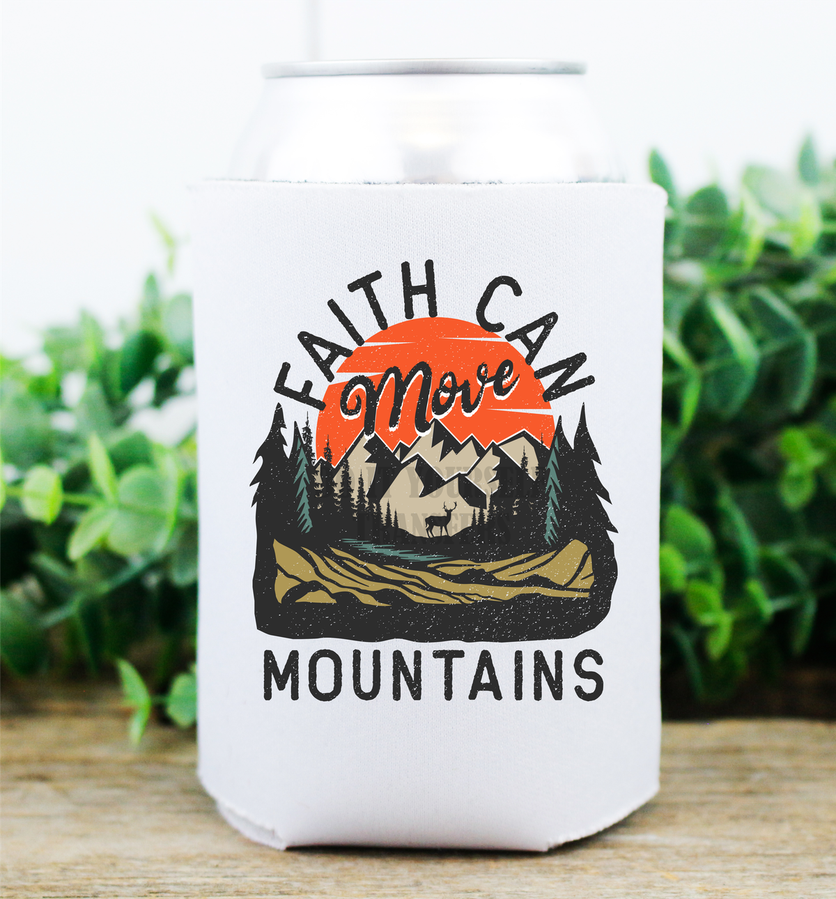 Faith can move Mountains camp camping deer forest  / size 3.1x2.5 DTF TRANSFERPRINT TO ORDER