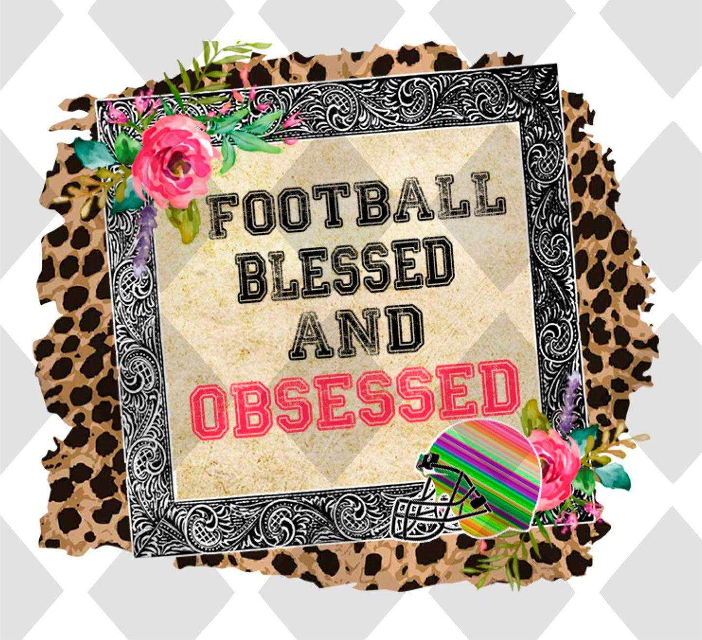 Football BLESSED  png Digital Download Instand Download