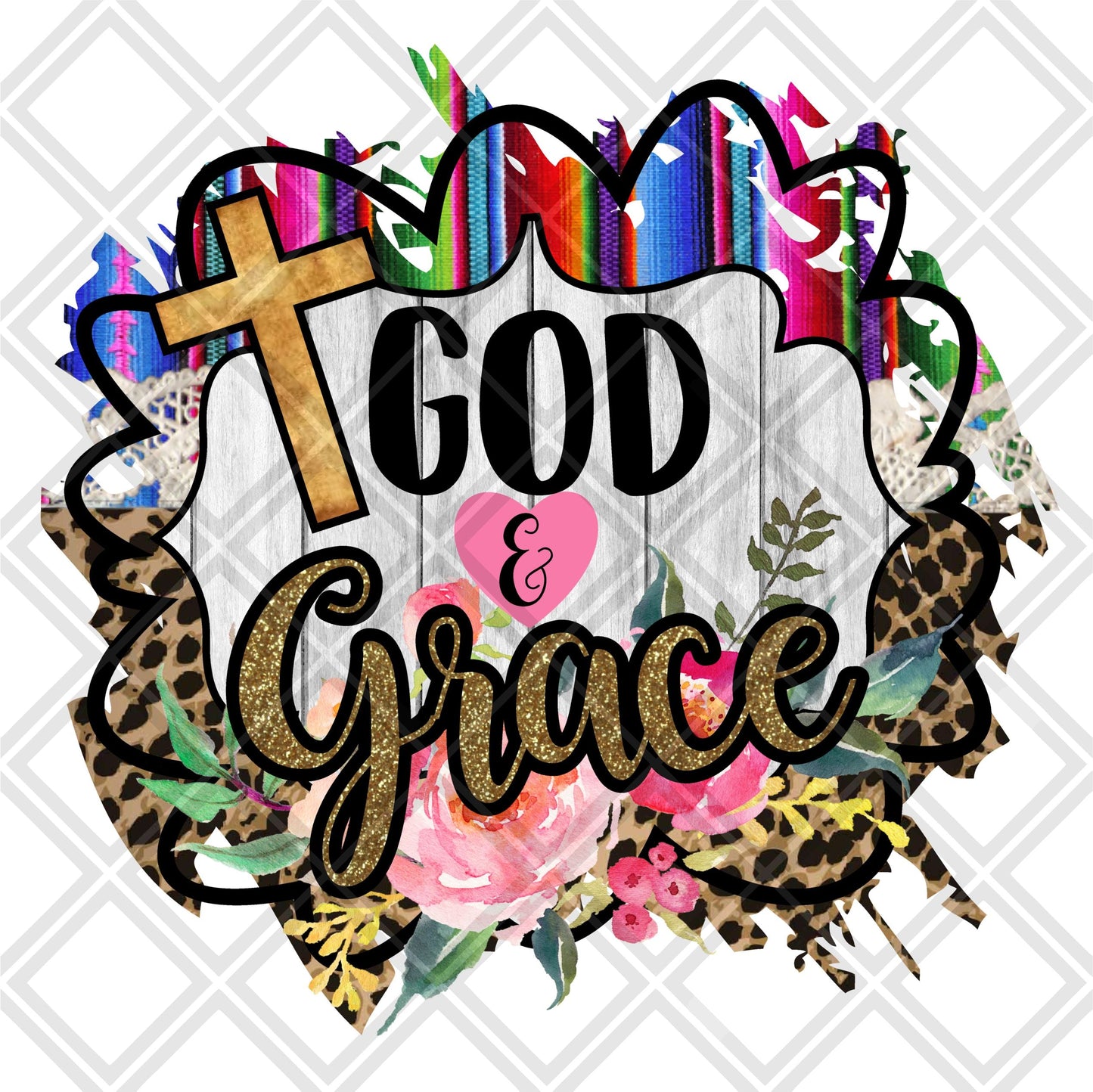 God and Grace frame Digital Download Instand Download