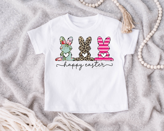 Happy Easter 3 Bunny leopard flower pink KIDS  KIDS  DTF TRANSFERPRINT TO ORDER