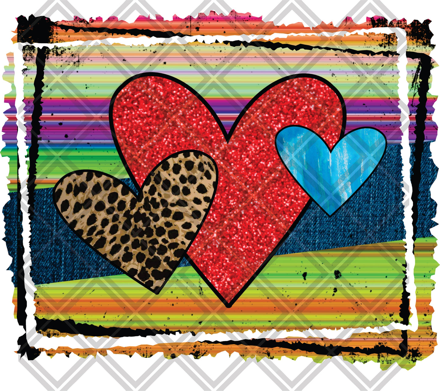 Valentine Hearts Blank Frame png Digital Download Instand Download