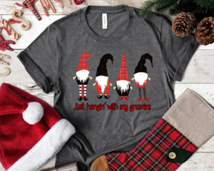 Just hanging with the Gnomies no frame Christmas png Digital Download Instand Download