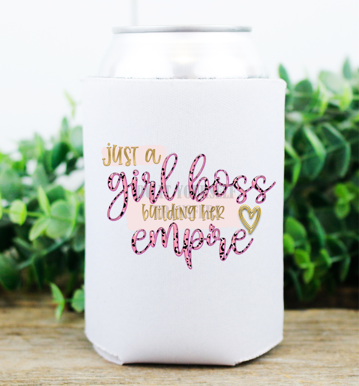 Just a girl boss building her empire pink gold leopard  / size .5 DTF TRANSFERPRINT TO ORDER