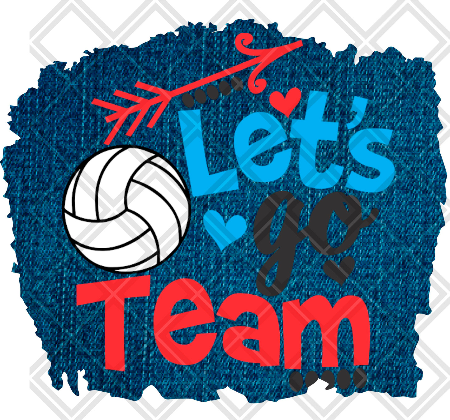 LETS GO TEAM VOLLEYBALL png Digital Download Instand Download