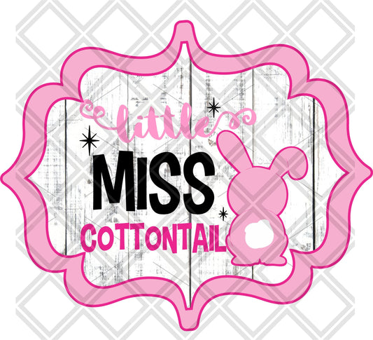 Little Miss Cottontail DTF TRANSFERPRINT TO ORDER