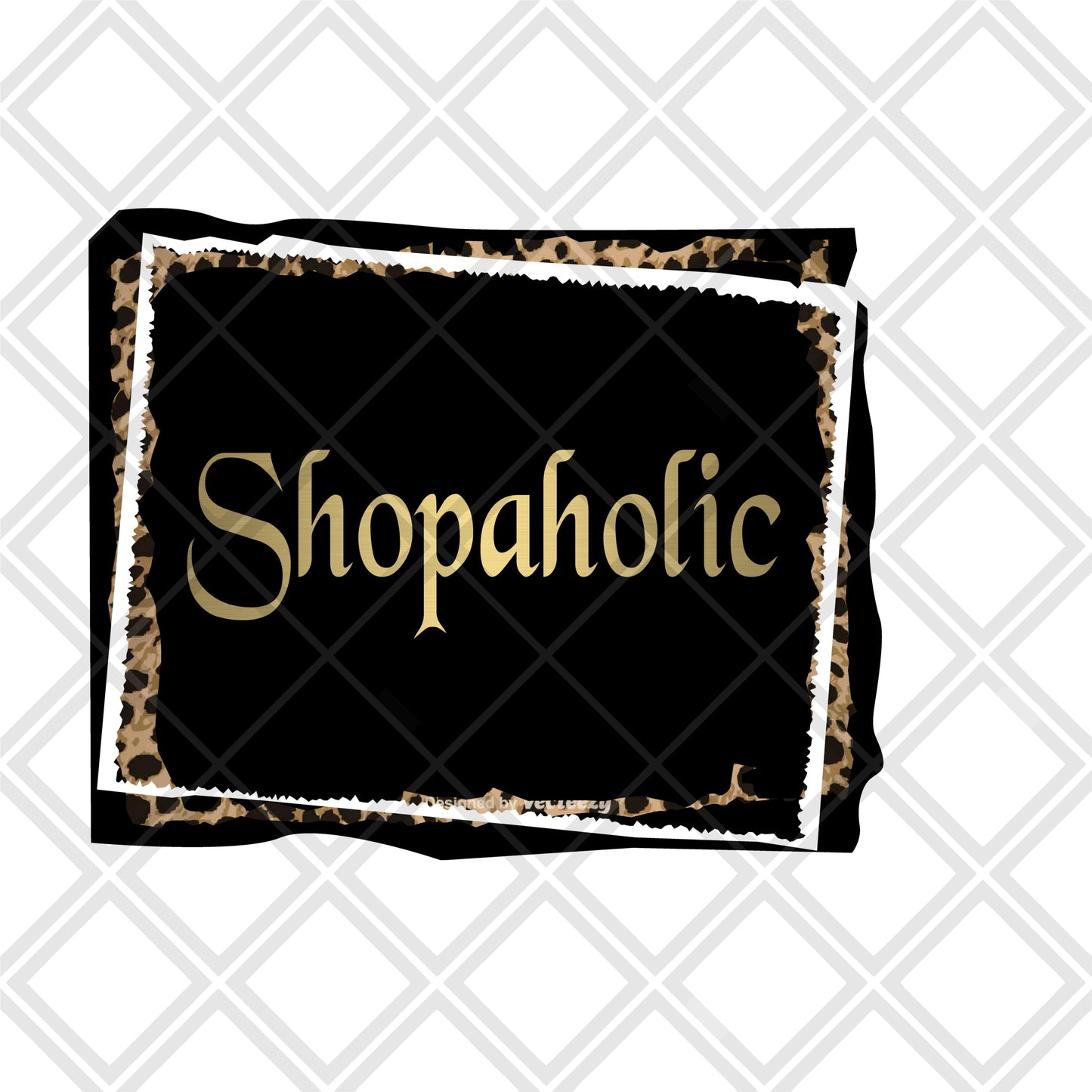 Shopaholic Shopping Frame DTF TRANSFERPRINT TO ORDER