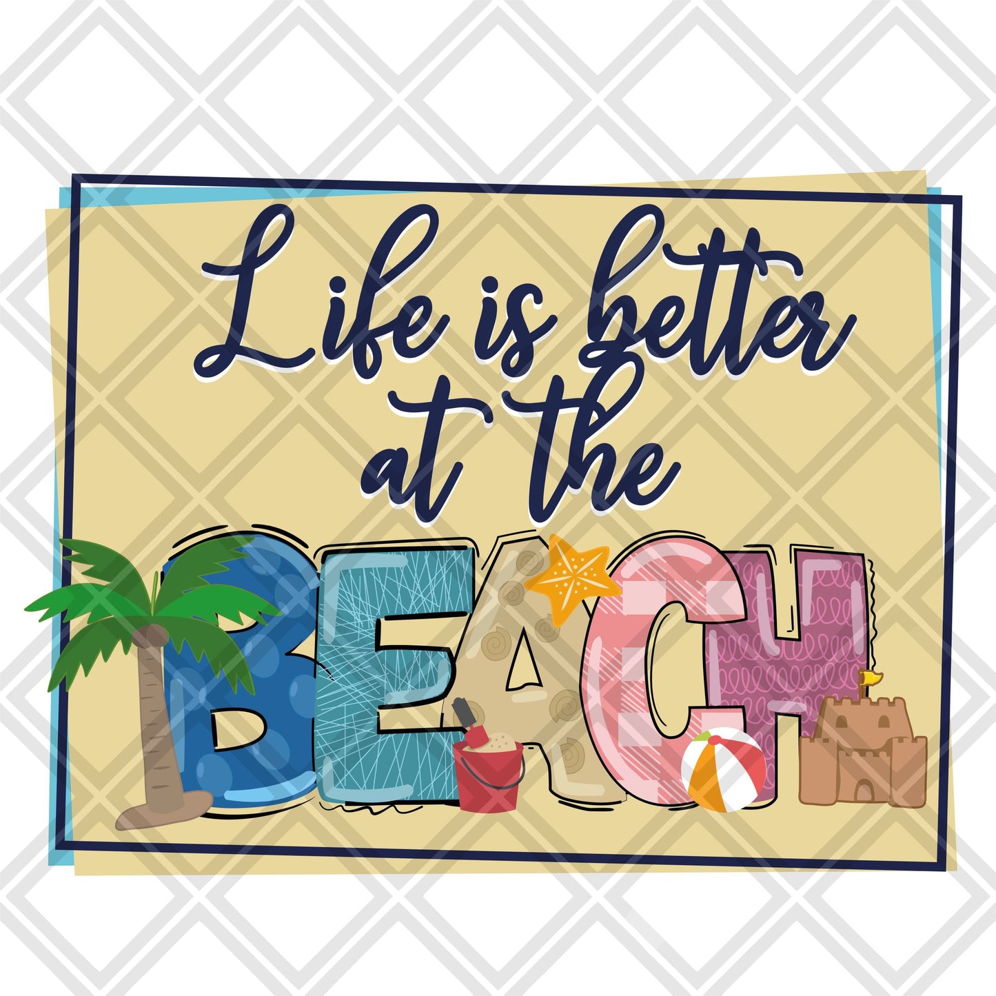Life is better at the pool DTF TRANSFERPRINT TO ORDER