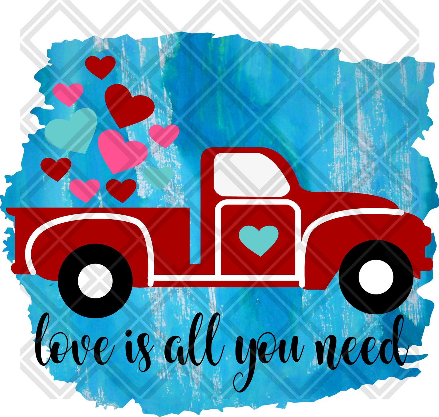 Love Is All You Need Truck Frame Multi 2 DTF TRANSFERPRINT TO ORDER