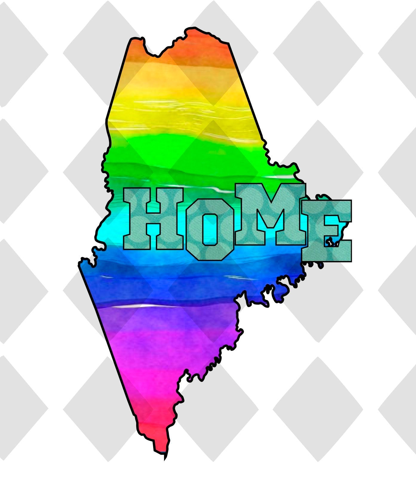 Maine STATE HOME png Digital Download Instand Download