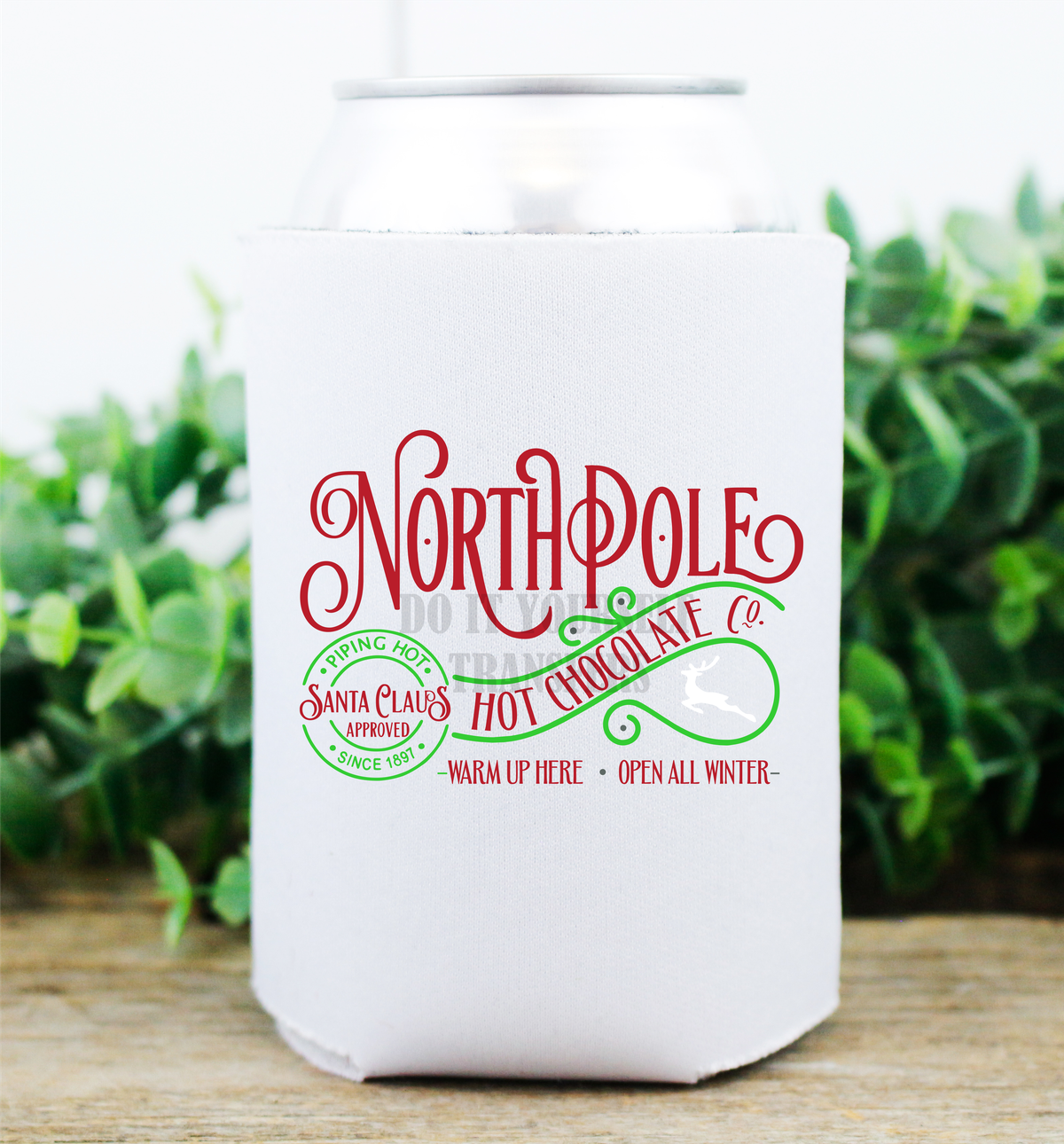 Northpole Santa Claus apprived Hot Chocolate co Christmas Winter  / size 3x2 DTF TRANSFERPRINT TO ORDER