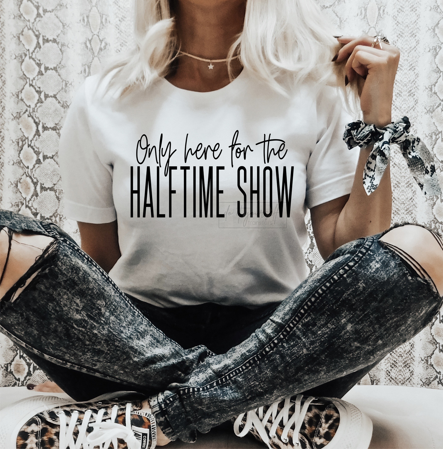 Only here for the Halftime Show BLACK SINGLE COLOR   size ADULT  DTF TRANSFERPRINT TO ORDER