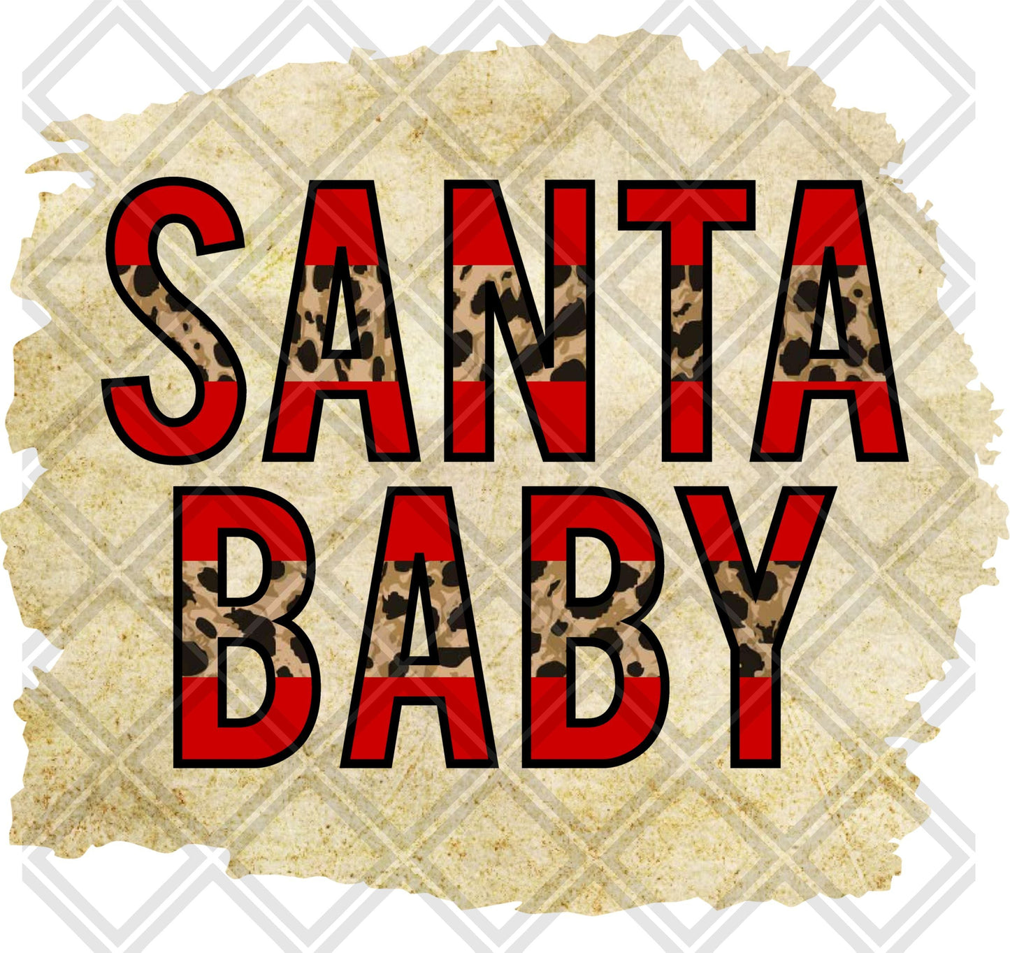 Santa Baby Frame DTF TRANSFERPRINT TO ORDER