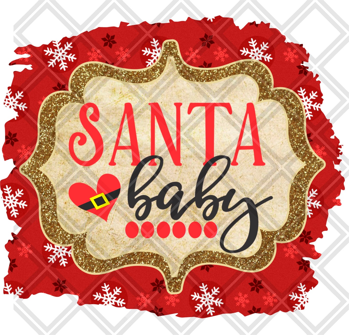 Santa Baby FRAME belt heart png Digital Download Instand Download