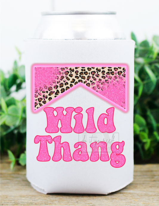 Wild Thang junkie leopard neon pink  size   DTF TRANSFERPRINT TO ORDER