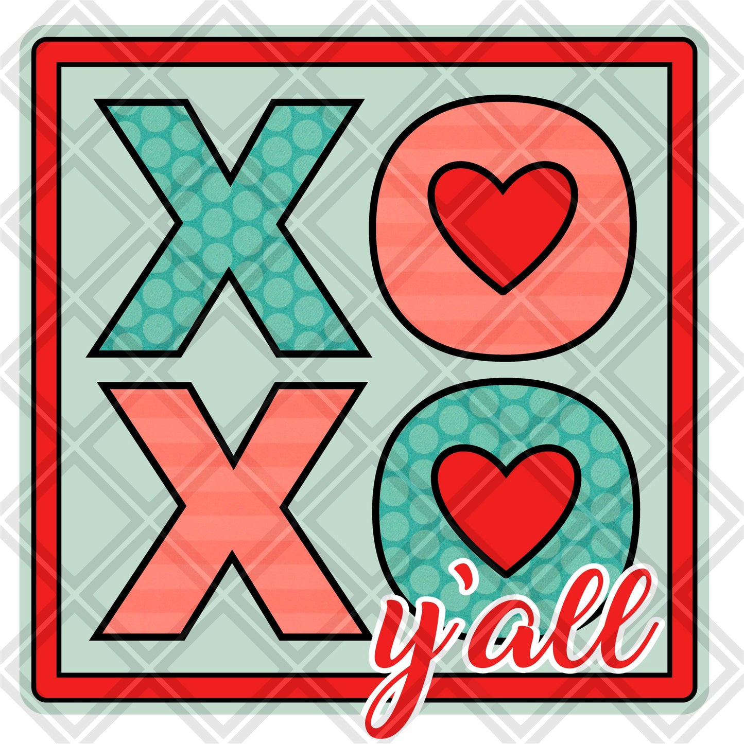 XOXO yall frame multi png Digital Download Instand Download