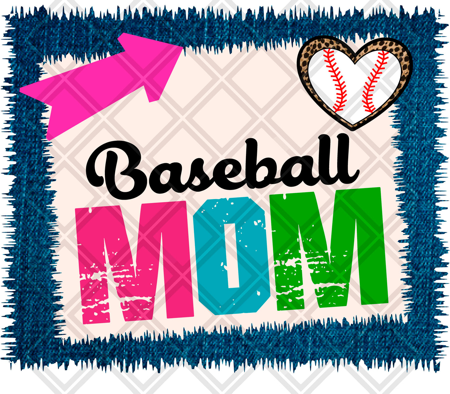 baseball mom arrow frame png Digital Download Instand Download